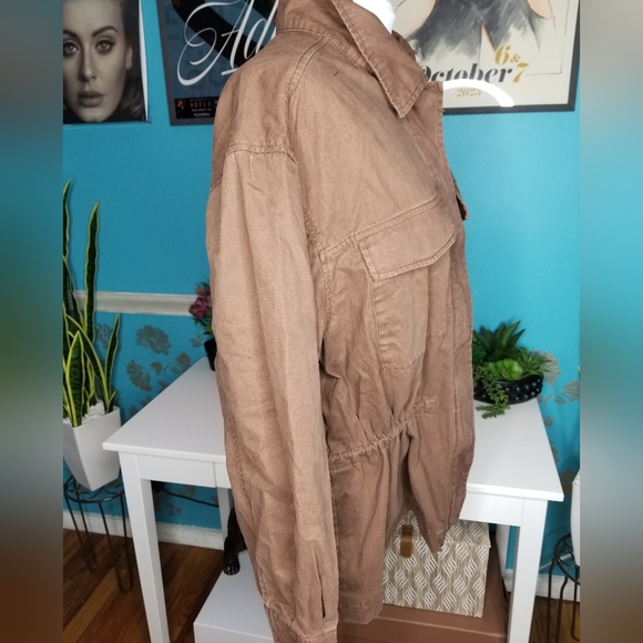 Old Navy Cinched Waist Utility Jacket Canyon Brown - Picture 13 of 16